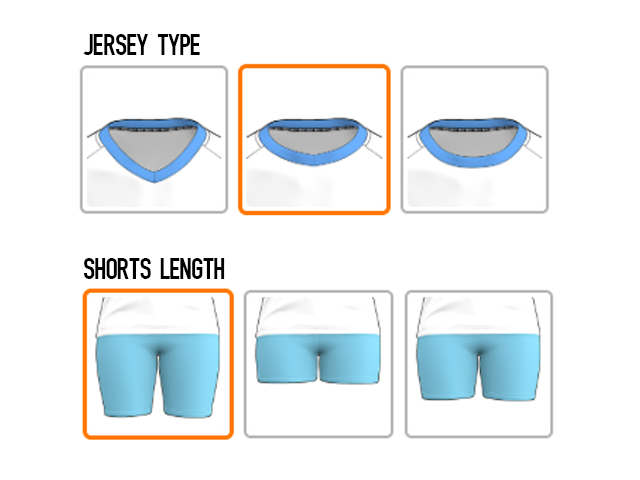 Product variants and a multi-piece team kit